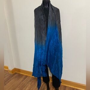 Elegant Blue and Black Women's Silk Scarf/Wrap
Item# TSs7